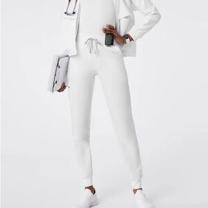 NWT Figs Women’s High Waisted Zamora Jogger Scrub Pants/ Small/ Optic White